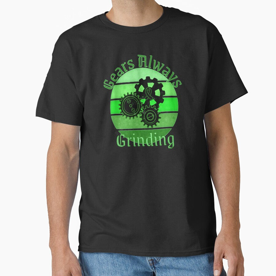 Mental Health Awareness Gears Always Grinding Overthinking Retro Sunset by MythikCreationz