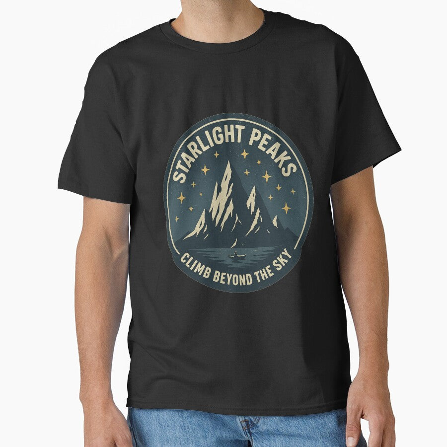 Starlight Peaks Mountain Adventure T-Shirt by สุธรรมาท  ทองกร
