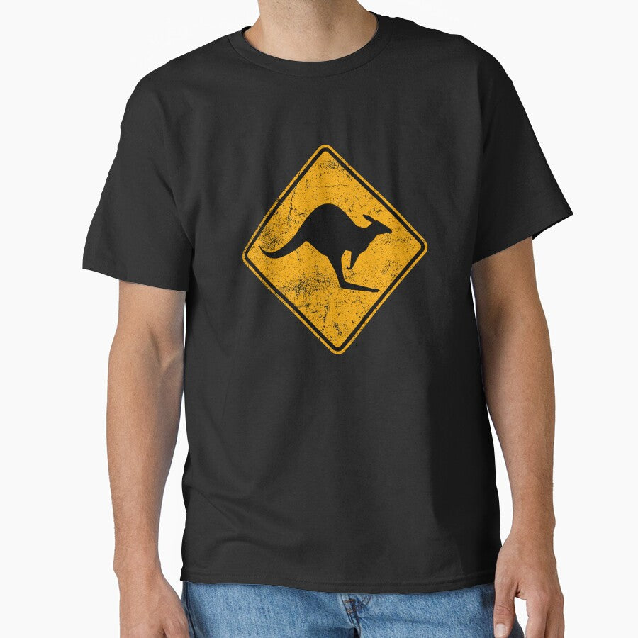 Outback Kangaroo Crossing Road Sign by avperth Unisex
