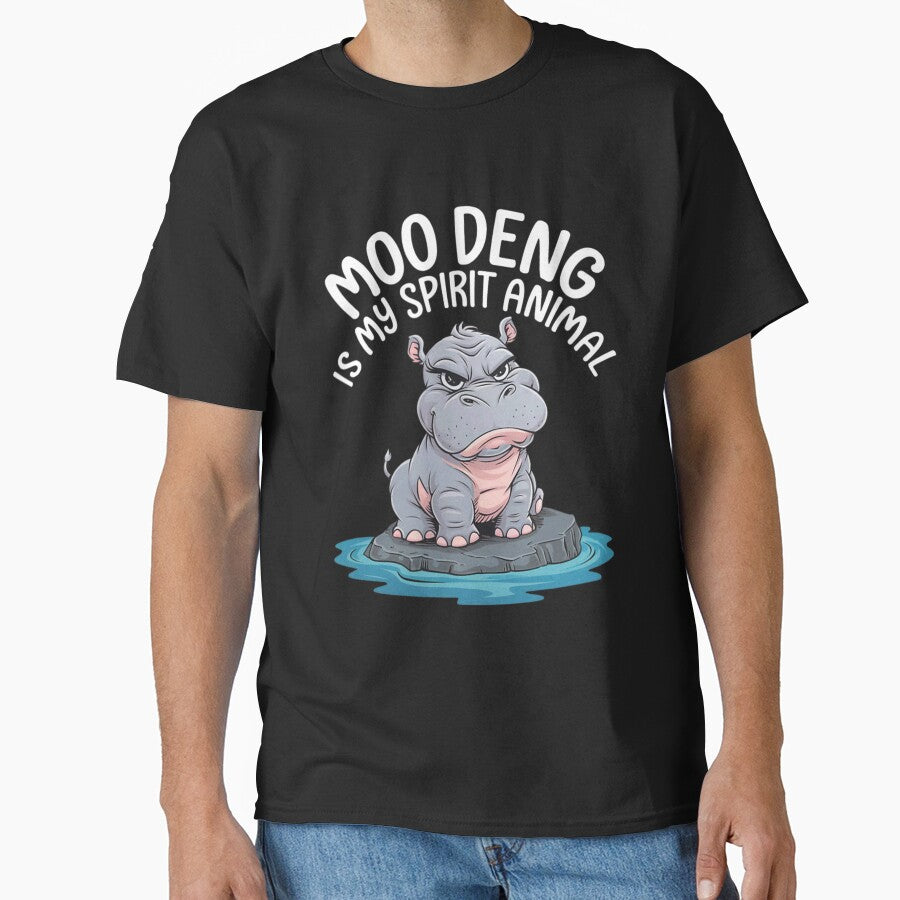 Moo Deng Is My Spirit Animal For Fan, Funny Hippopotamus Gift For Men, For Women, For Kids by SchuMemta