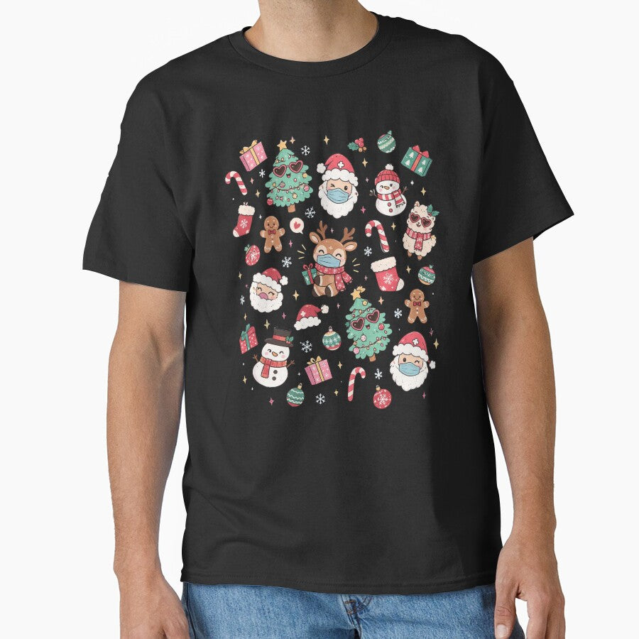 Pink Nurse Christmas Retro Kawaii Medical Pattern by hamadacolonel