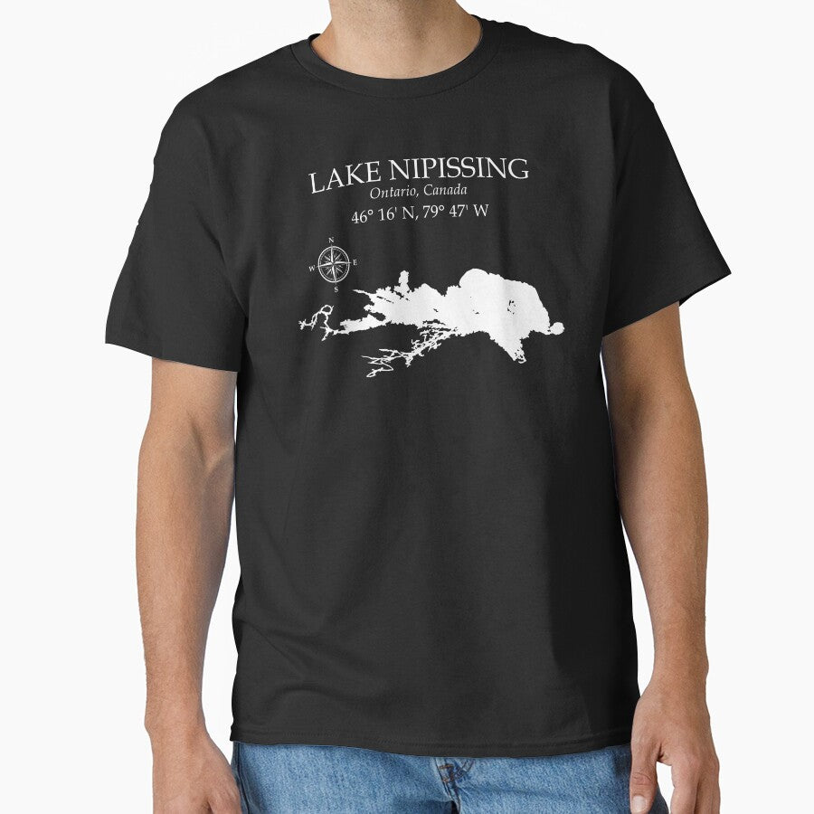 Lake Nipissing Ontario Map | Great Lakes Canada Lake Life Gift by Chilly Lizard