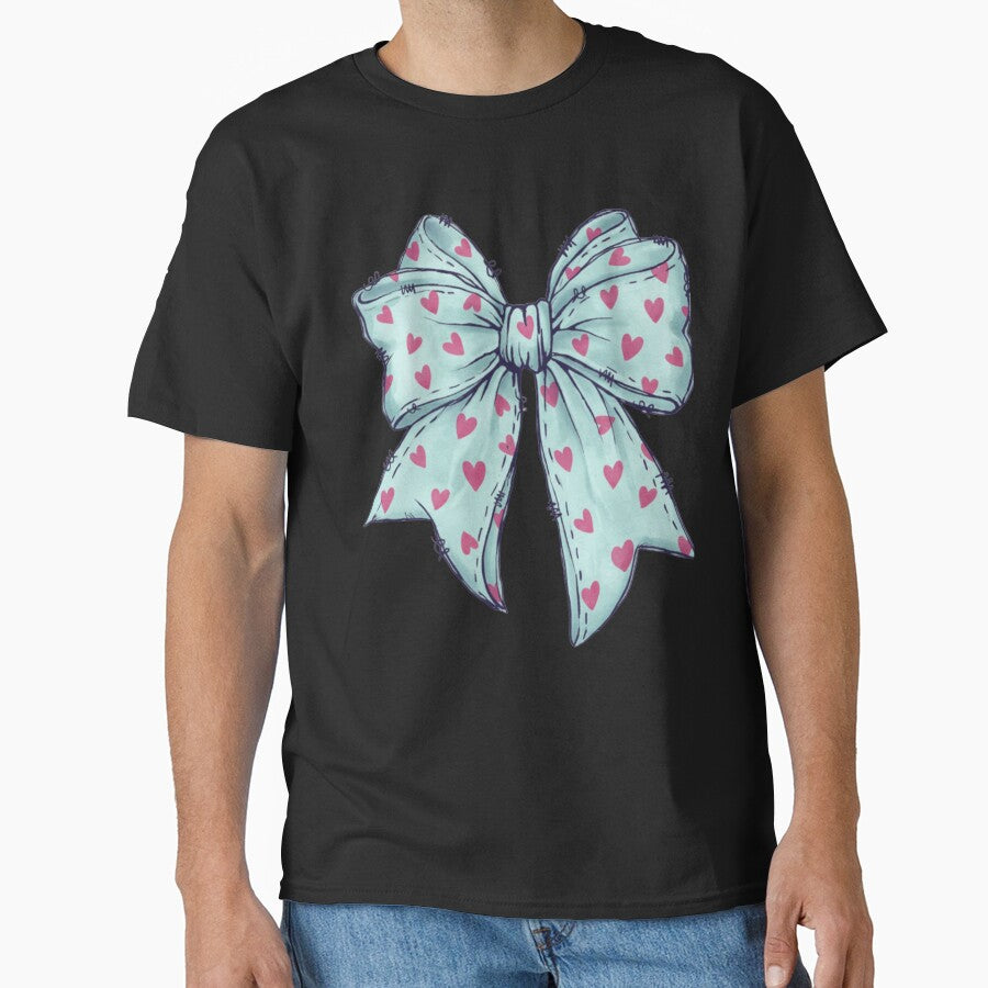 Valentine's Day Coquette Bow, Retro Heart Design by DesignDenDo ⭐⭐⭐⭐⭐