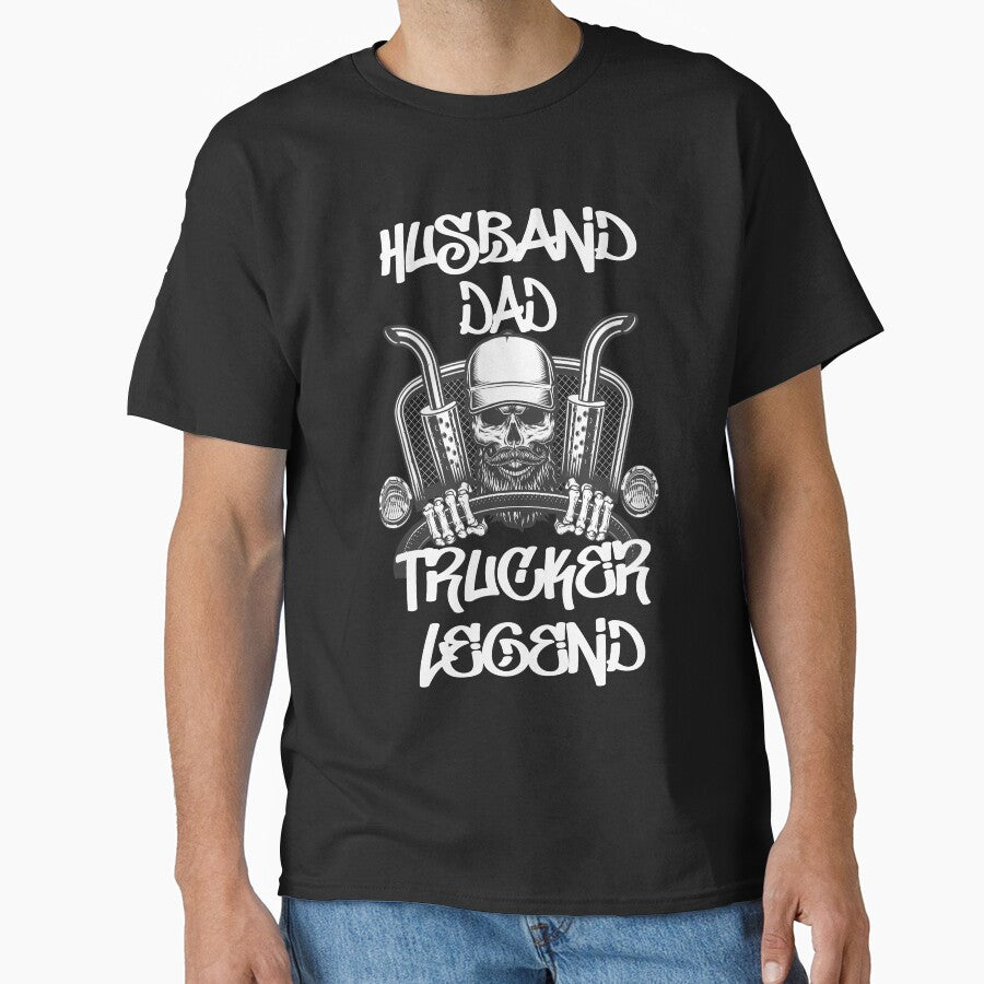 husband dad trucker legend by designsmaster99
