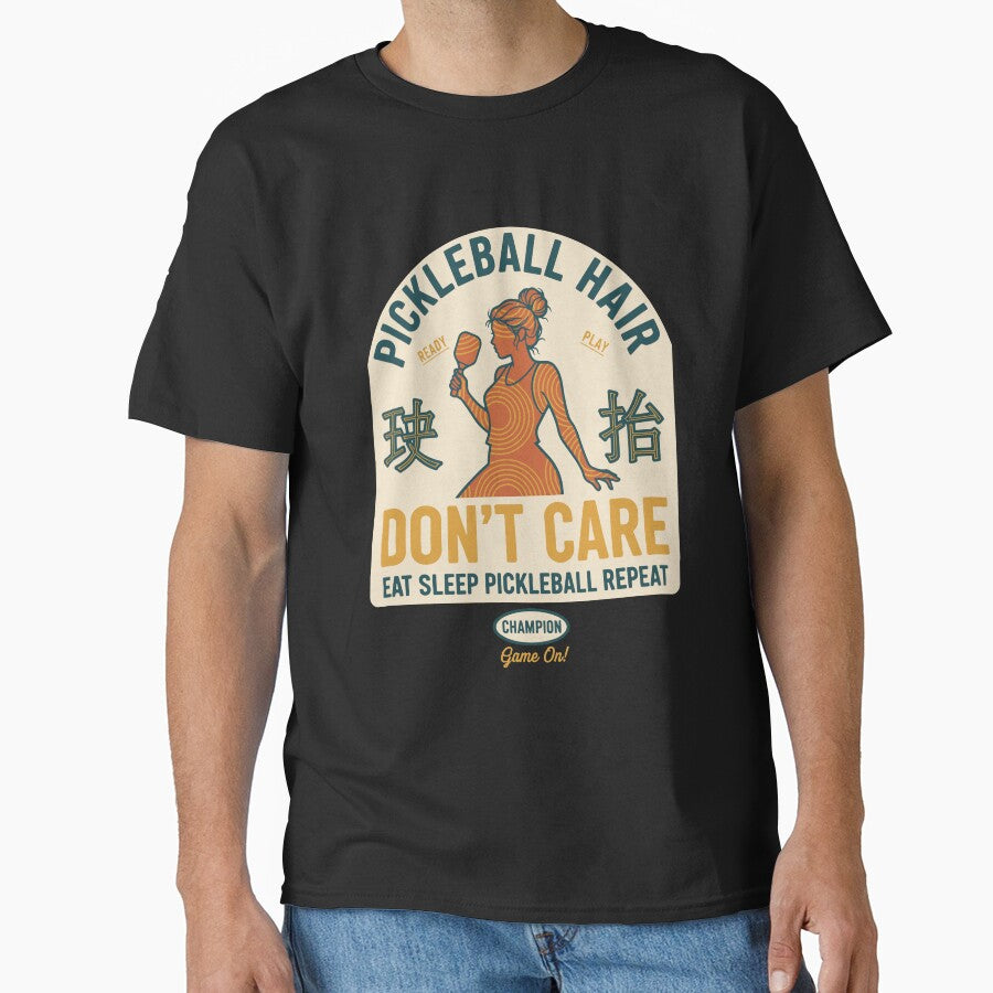 Pickleball Hair Dont Care Love Pickleball Funny by LuminOrb