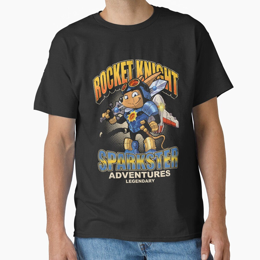 Sparkster Rocket Knight Adventures Bootleg Gamer Graphic Tee by Senpaiwaves