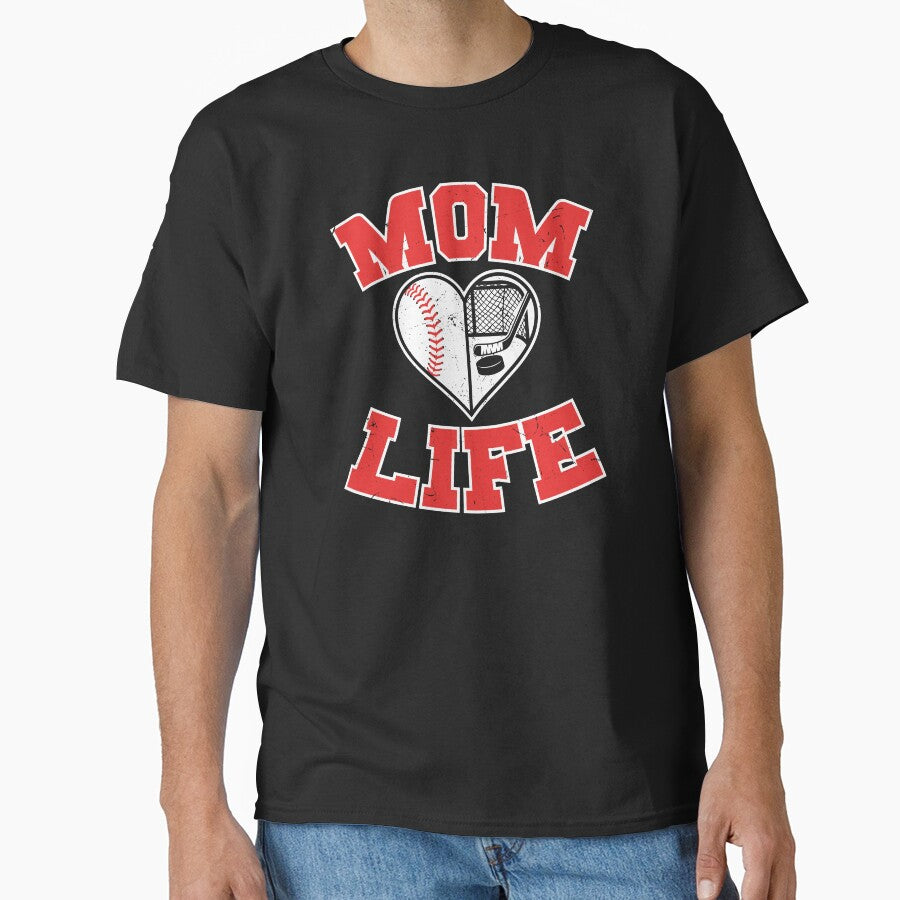 Mom Life Sports Heart by rogsdern