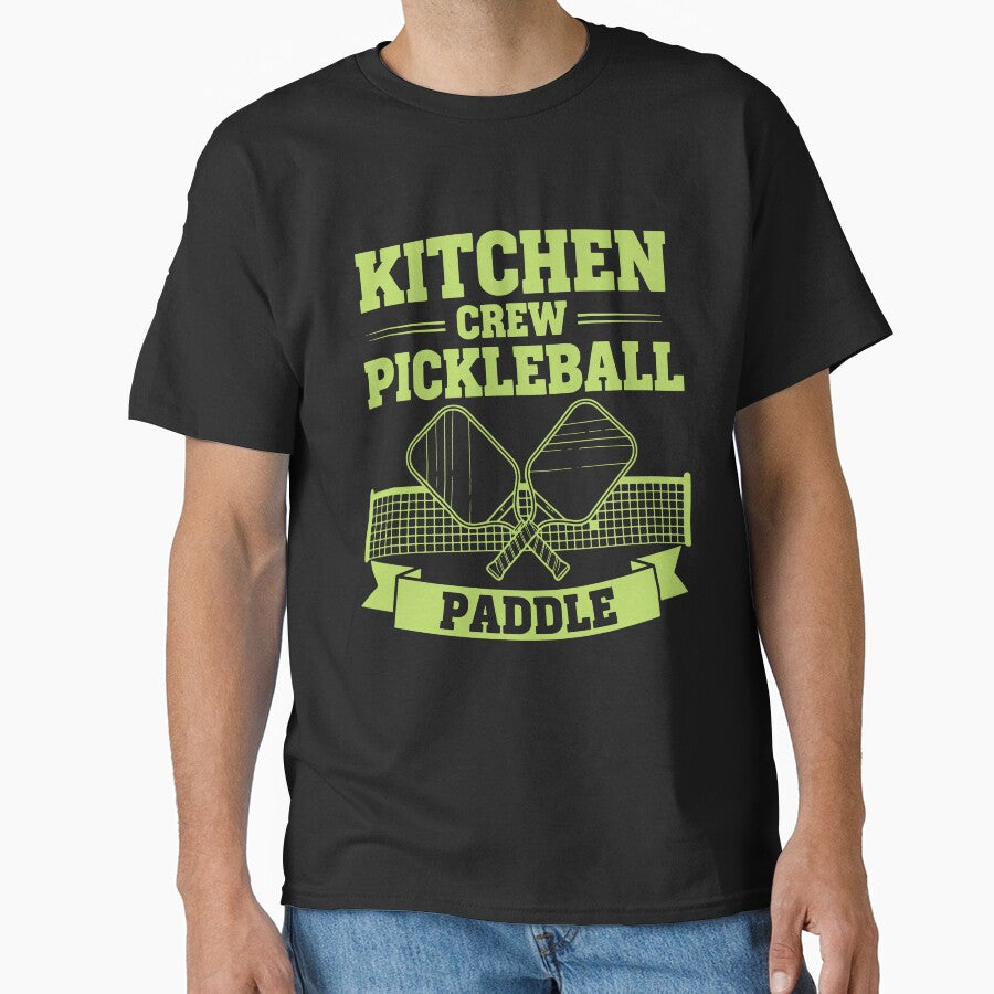 Pickleball Kitchen Crew Paddle funny player pickle by LuminOrb