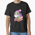 Chibi Santa Frog – Kawaii Cute Christmas Frog Riding Sleigh with Gifts Funny Holiday Art by ColorSplash123
