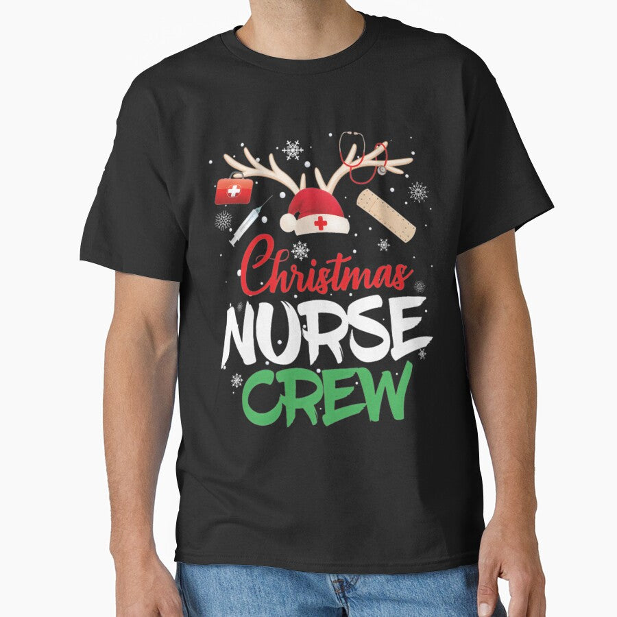 Christmas Nurse Crew Funny Holiday Costume Design with Mask by SykeOPathYT