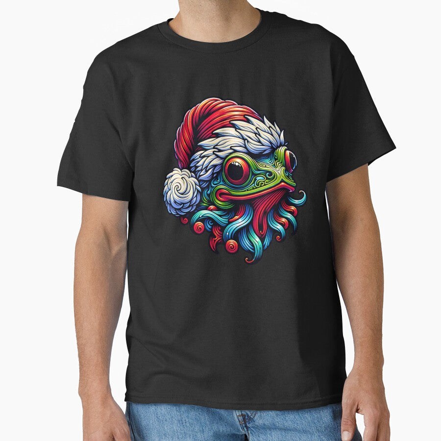 Colorful Frog in Santa Hat by AwesomeBeyondLimits