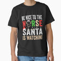 Be Nice To The Nurse Santa Nurse Christmas Scrub Tops Women by hoangminhsang
