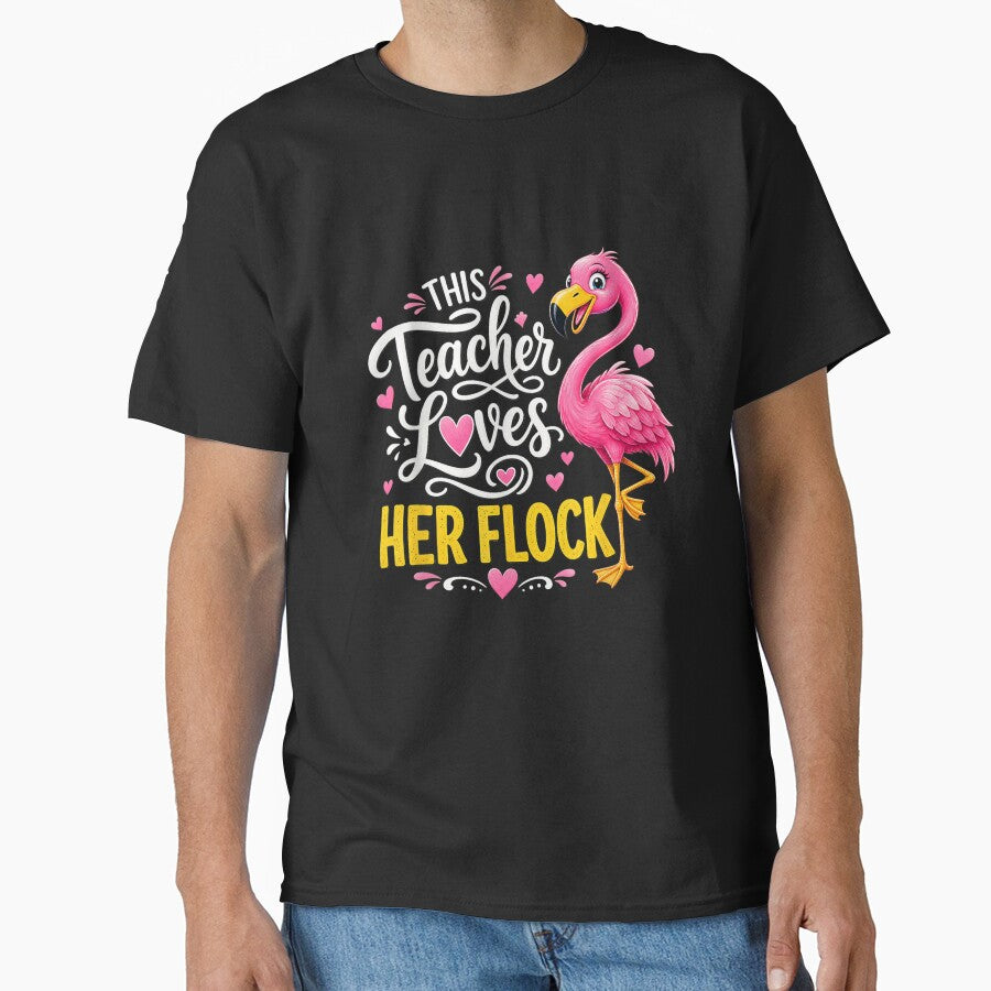 Funny Flamingo Teacher Classroom Back to School Cute Teacher Gift by mari-kayden
