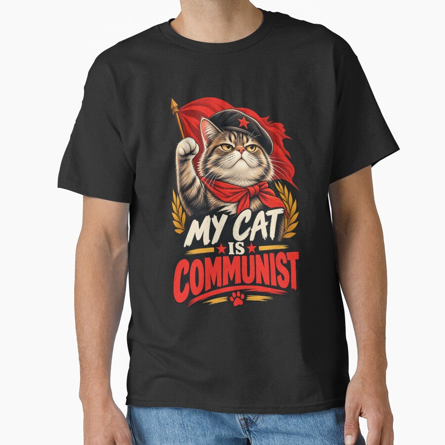 My Cat Is a Communist Funny Political Cat Humor by PunchDrop
