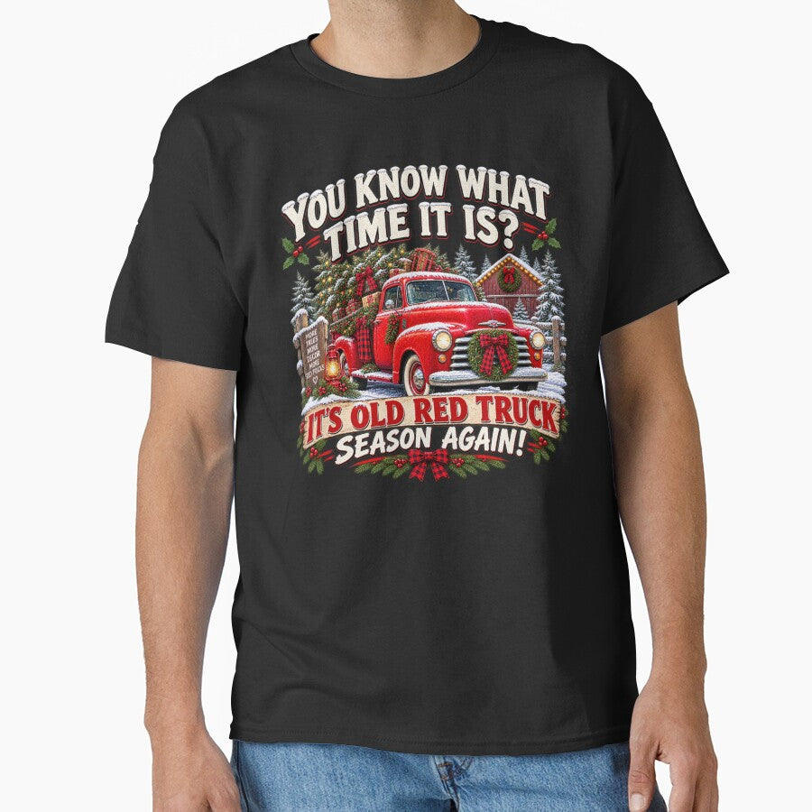 It’s Old Red Truck Season Again – Funny Vintage Christmas Humor by DesignsForThee