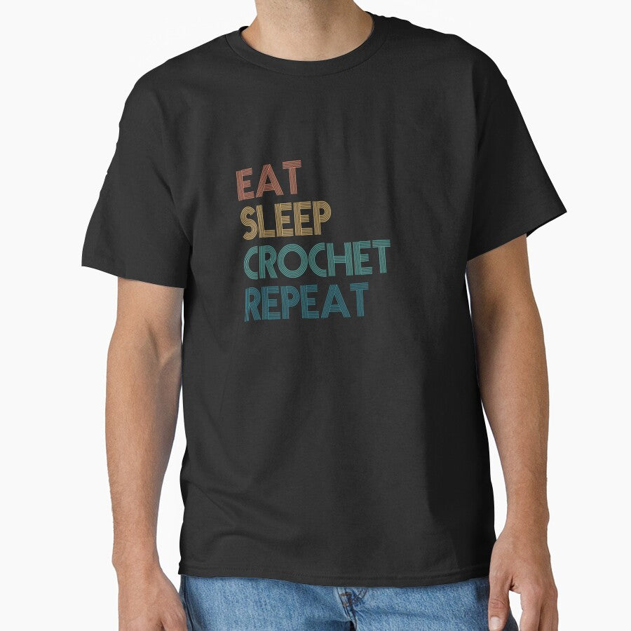 Eat Sleep Crochet Repeat - Gift For Crochet Fans by kindxinn