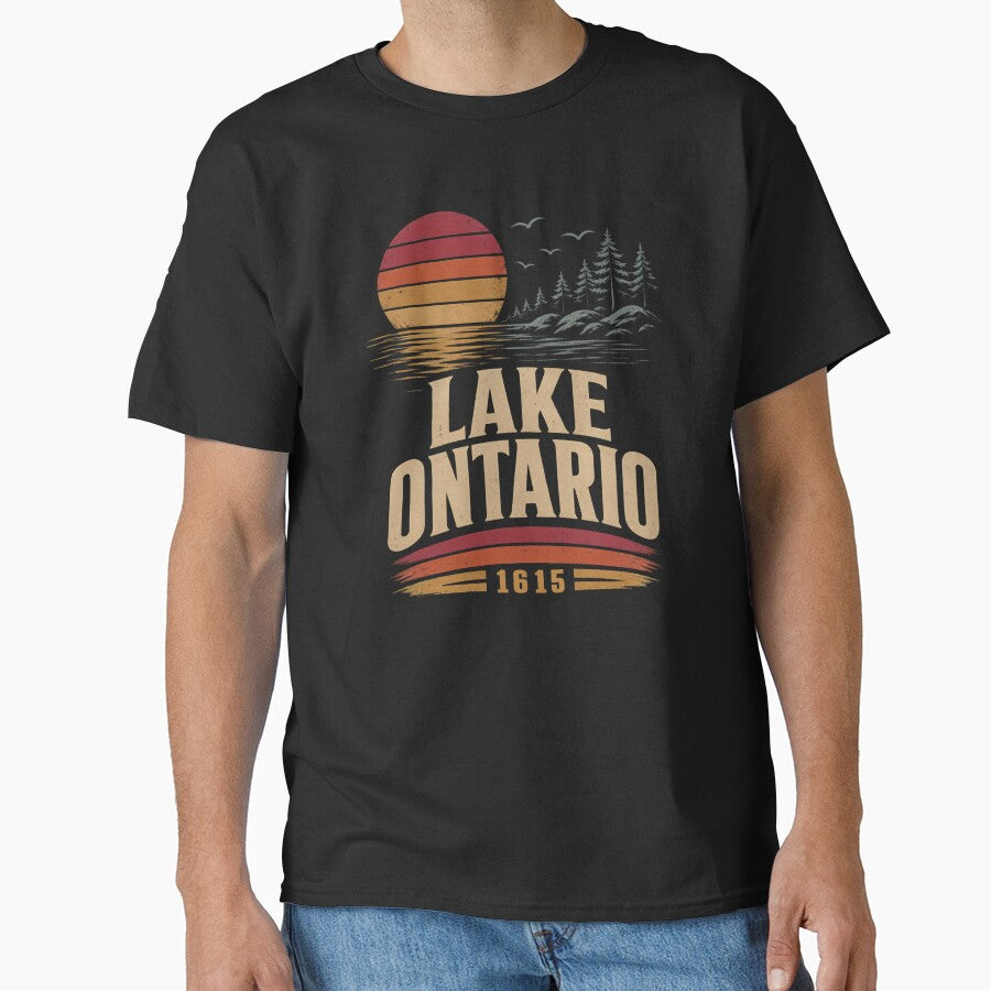 Lake Ontario Sunset Vintage Retro Lake Life Nature Gift by Zizo-DR44