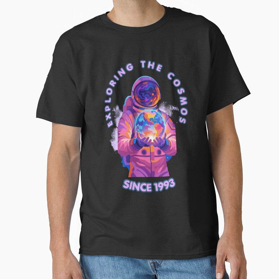 Exploring the Cosmos Since 1993 – Colorful Astronaut Art by MedCanvas Unisex