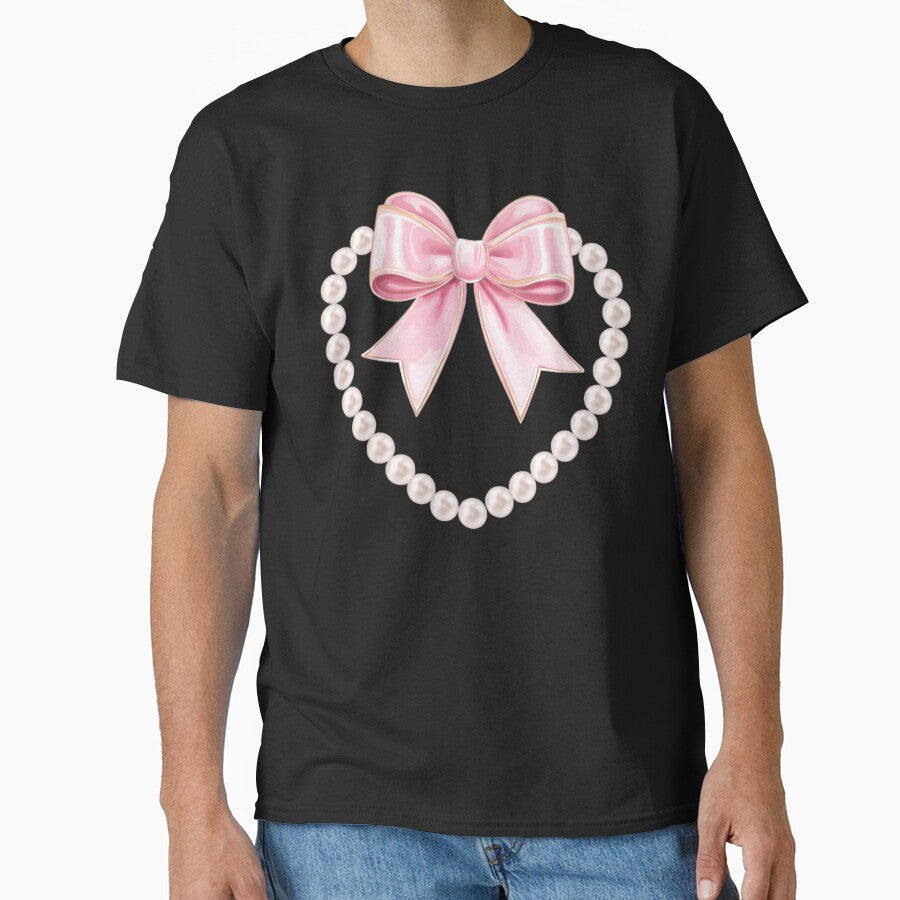 Coquette Pearl Heart, Coquette Bow, Coquette Big Bow Heart, Valentine's Day, valentine's day bow by DesignDenDo ⭐⭐⭐⭐⭐