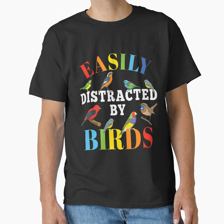 Easily Distracted By Birds Funny Bird Lover by pfanodlnazb