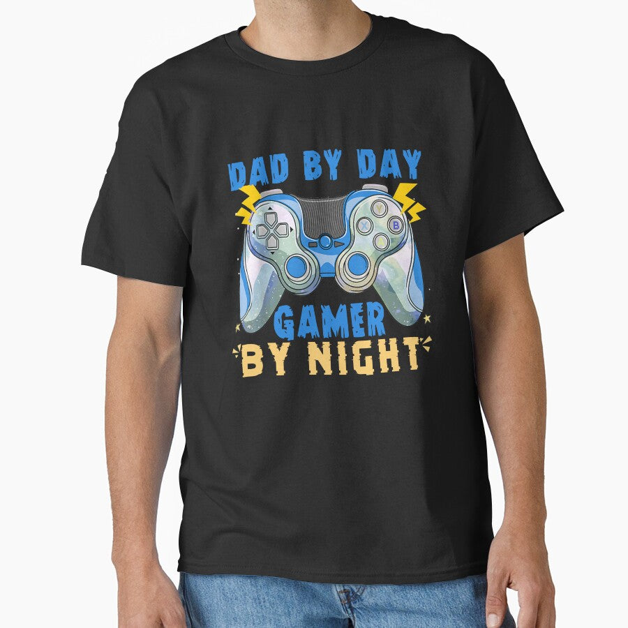 Dad By Day Gamer By Night Fathers Day by AubreyPhillips9