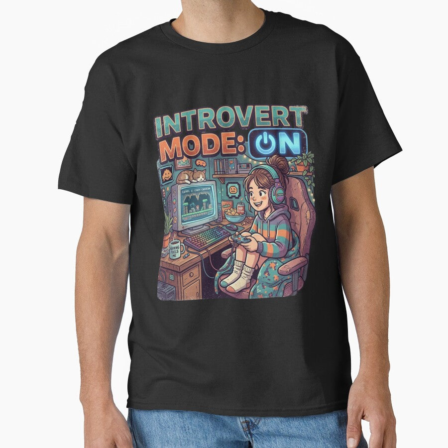 Introvert Mode On – Funny Gamer Gaming Setup Retro Design by RajDeals