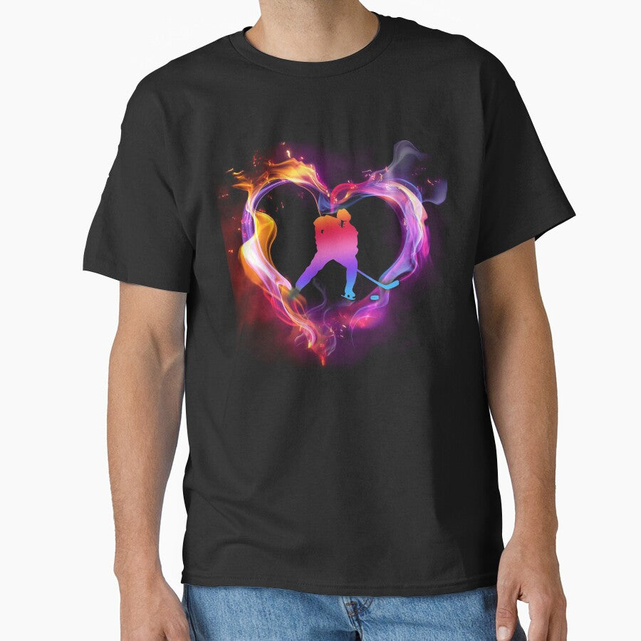 Ice Hockey Heart Love Art by VannaShanha