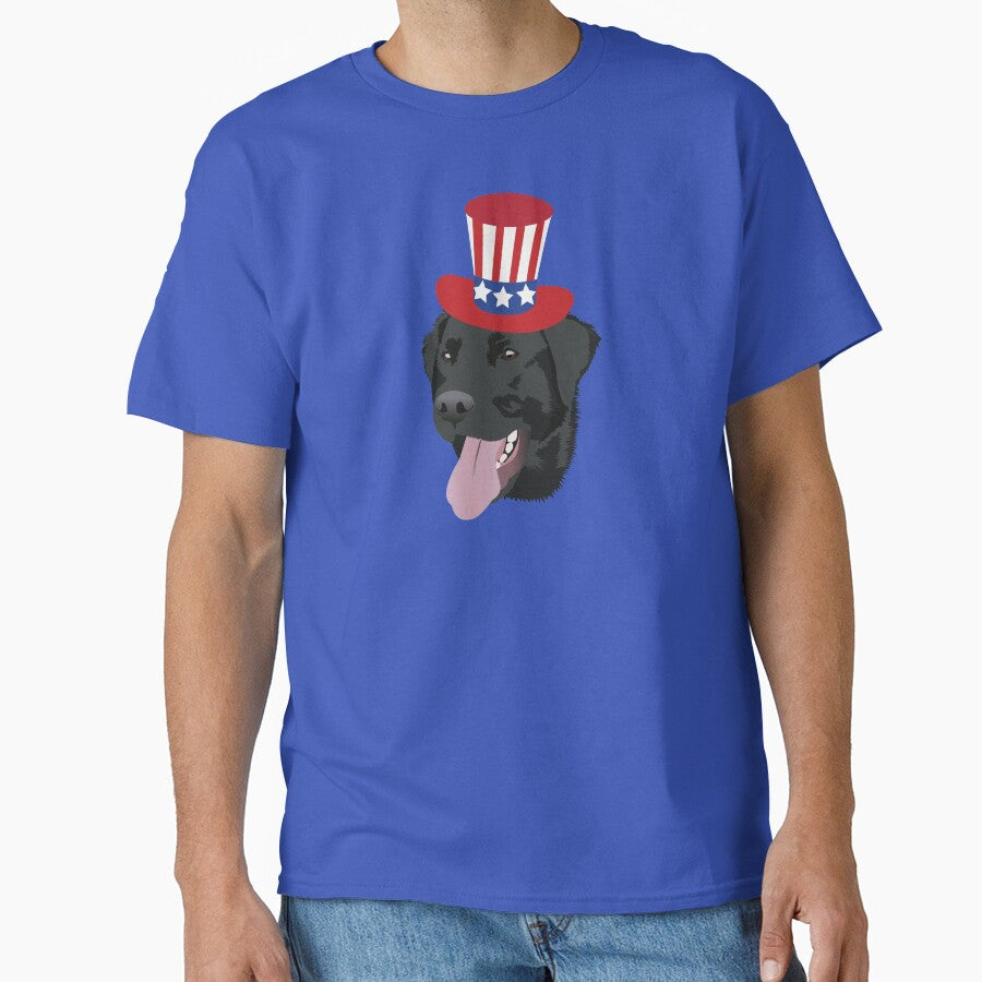 Patriotic Black Lab Dog by KCPetPortraits