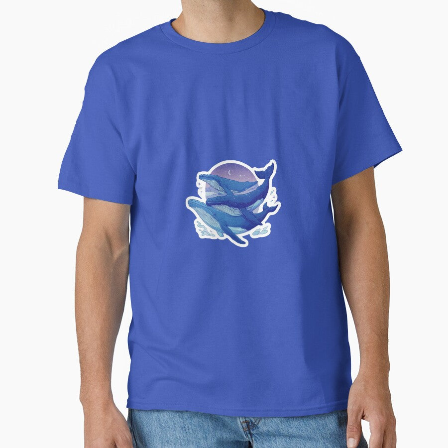 Celestial Whale Dream – Ocean Galaxy Whales Under Moonlight by Yogabyadeola