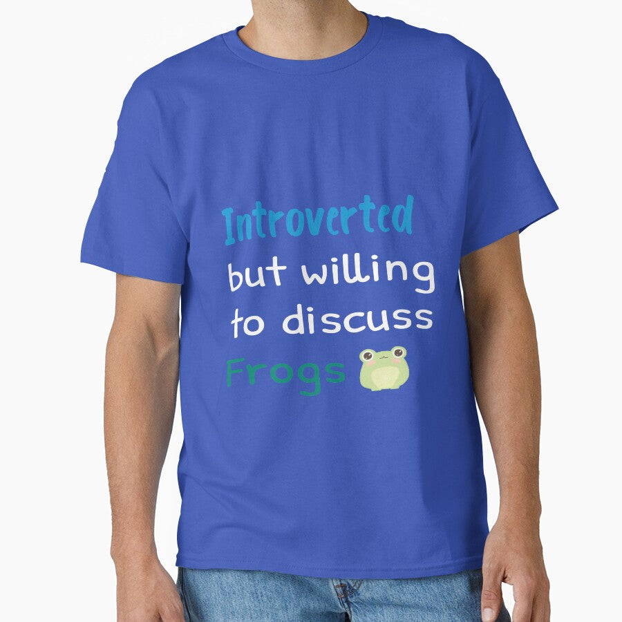 Introverted but willing to discuss Frogs , funny introvert ,frog lovers,gift  frog lover by youfteen