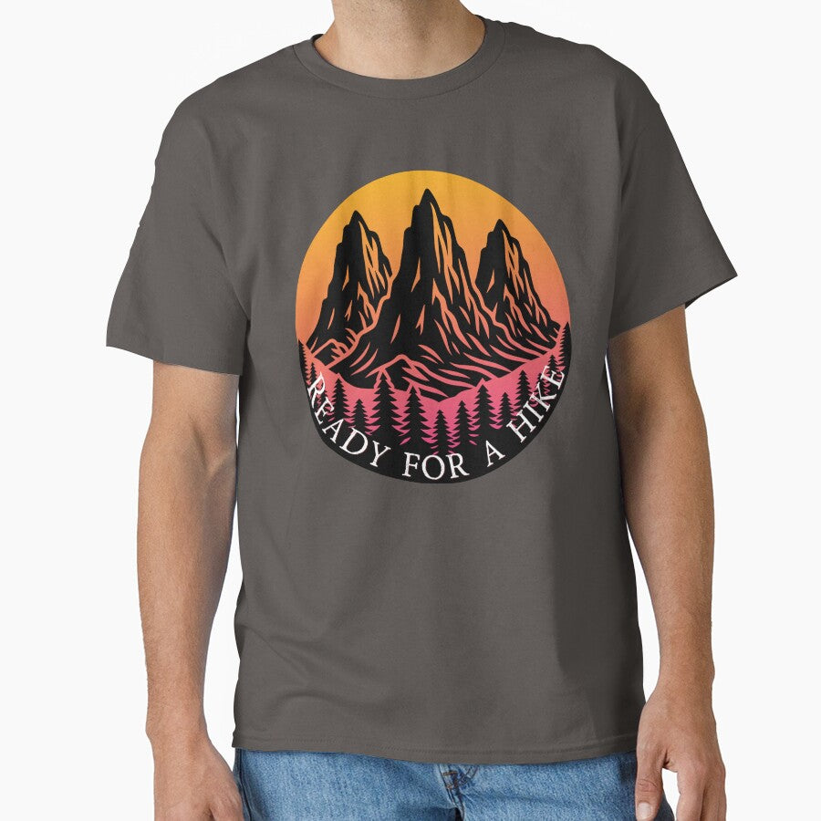 Ready for a Hike Mountain Sunset – Hiking Adventure Nature Design by ArcticFoxStudio