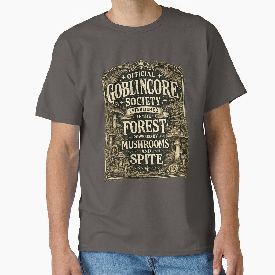 Official Goblincore Society Established in the Forest – Vintage Typography Art | Goblincore Humor Gift by irfanshikh