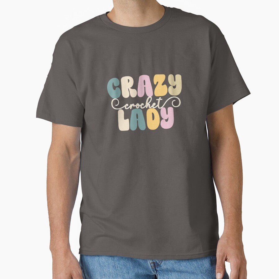 Crazy Crochet Lady – Retro Funky Yarn Lover Design by HappyHobbyist