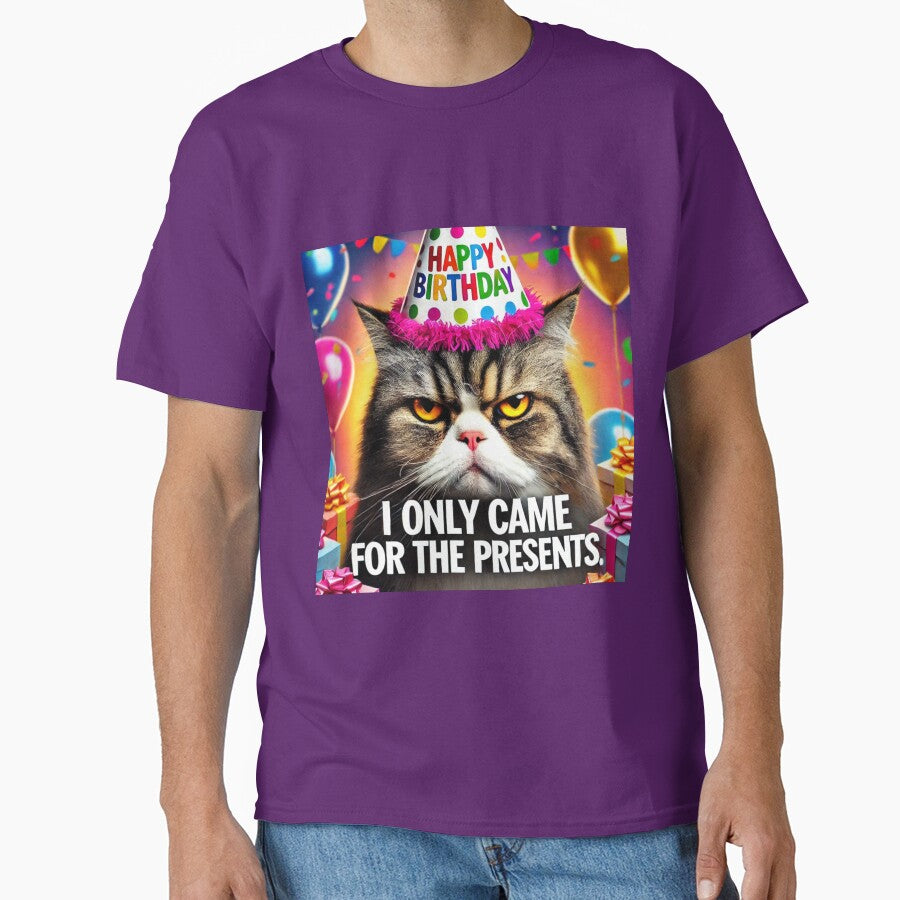 Cat Birthday Meme - I Only Came for the Presents by CatmemesArt