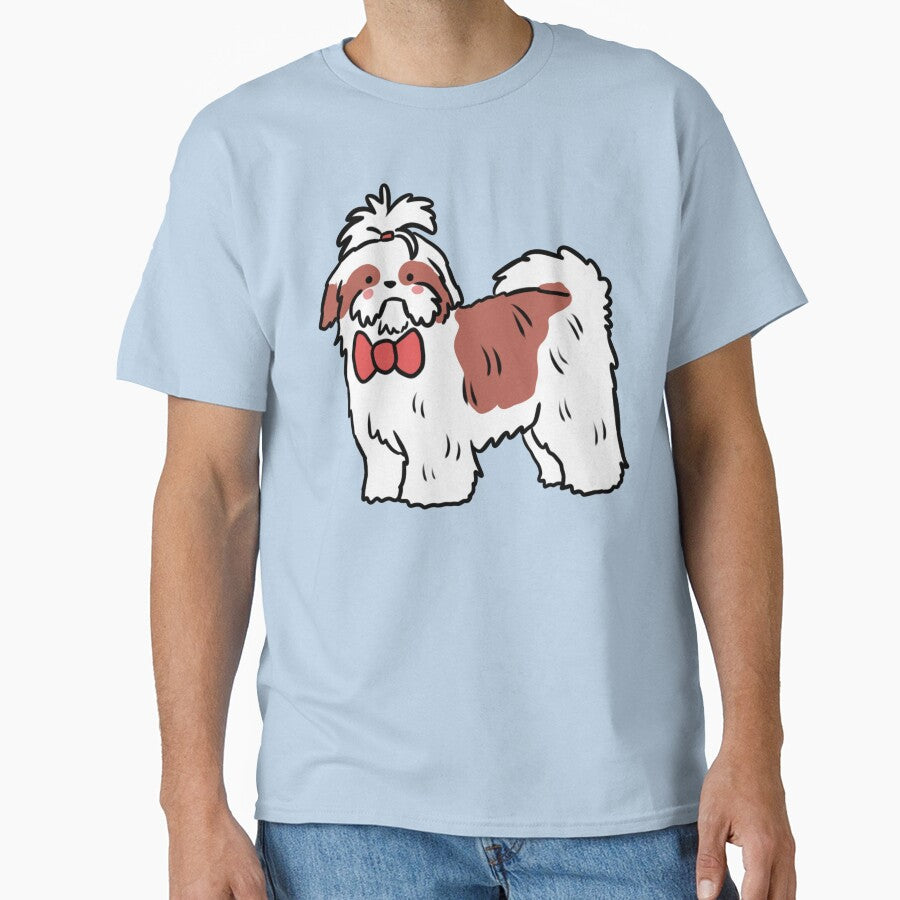 Cute christmas shih tzu dog illustration by Yarafantasyart