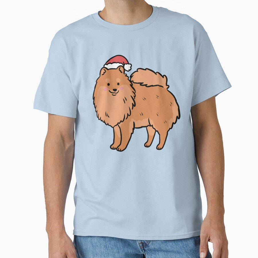 Cute christmas pomeranian dog illustration by Yarafantasyart
