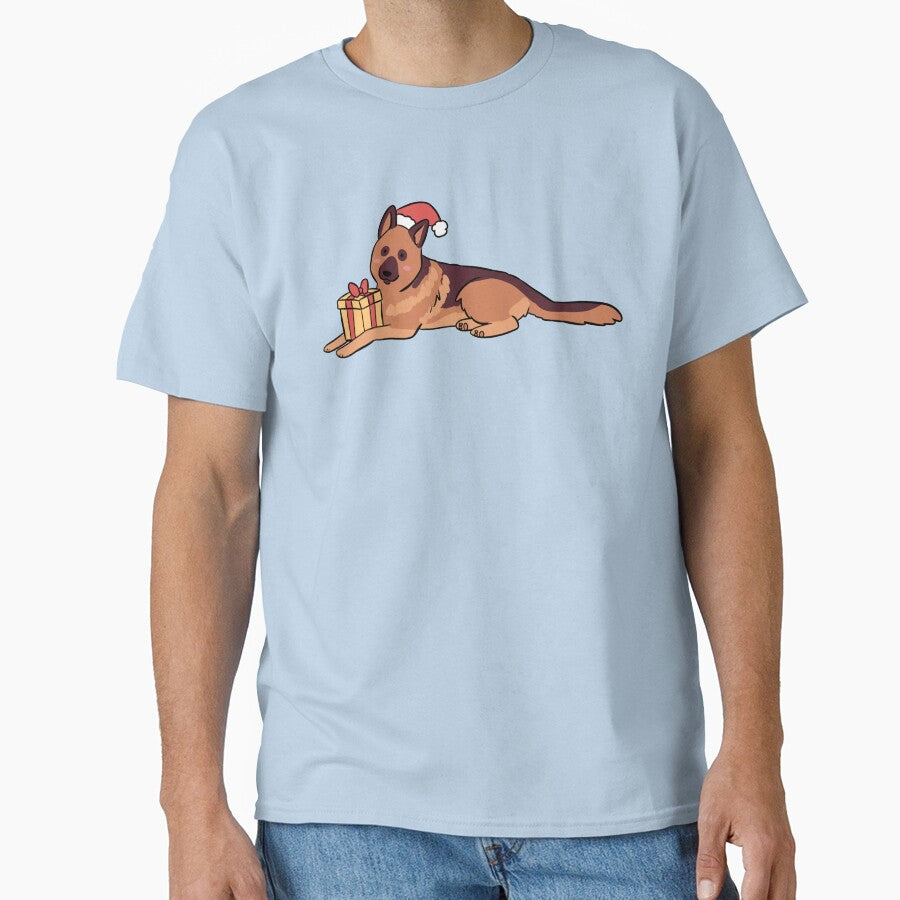 Cute christmas german shepherd dog illustration a wonderful gift for dog lovers by Yarafantasyart