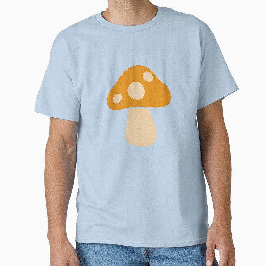 Minimalist Orange Mushroom | Cute Cottagecore Nature Design by Digital Culture Studio