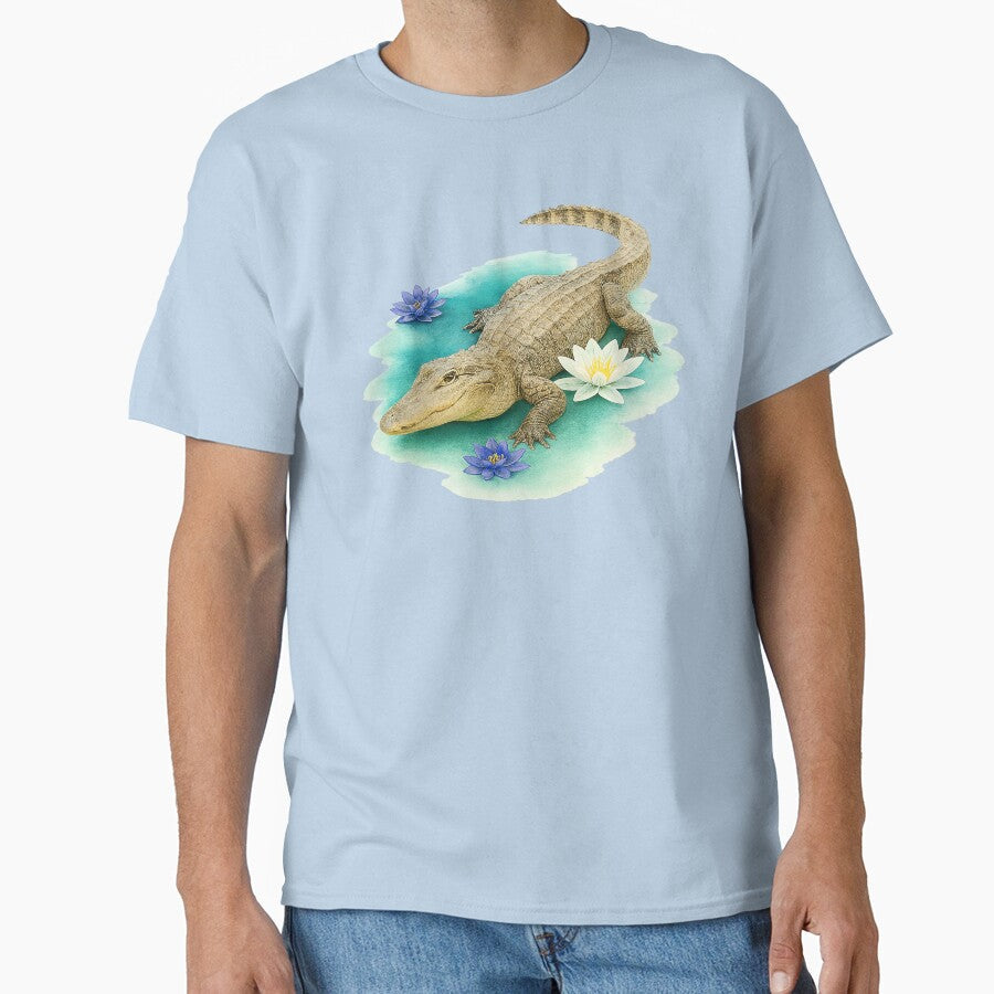 Crocodile in the water, realistic style and painting by theartedivino Unisex
