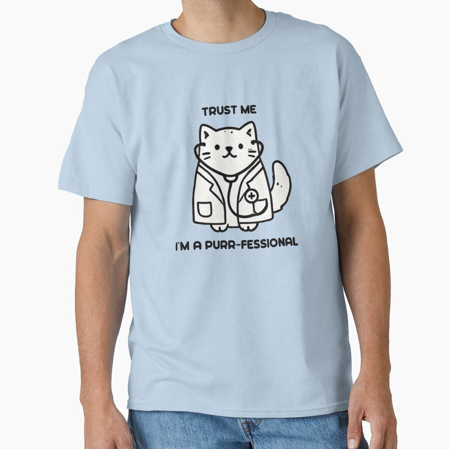 Pawsitively Purr-fessional: The Ultimate Veterinarian Pun Shirt by hitechmom