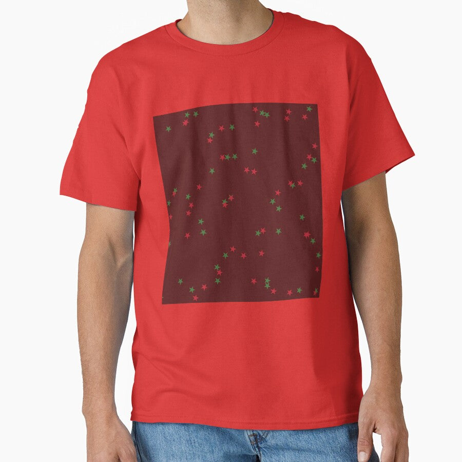 Christmas Galaxy On Maroon by PrintsByAnnJ