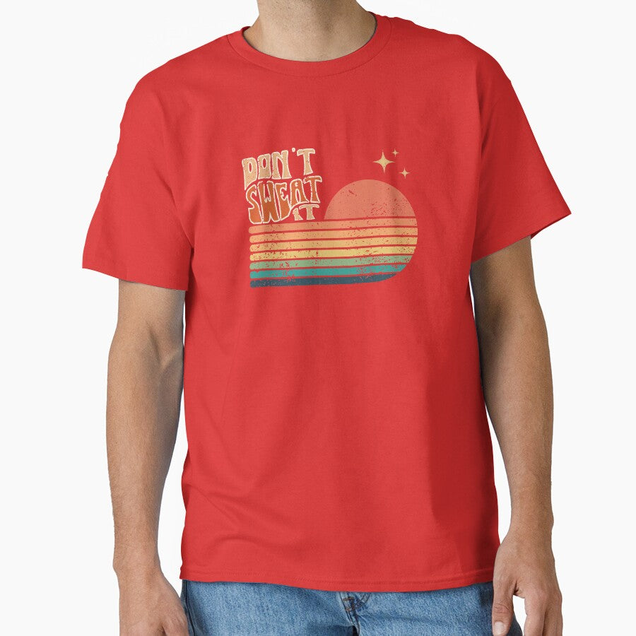 Retro Sunset | 70s Slang | Don't Sweat It | Groovy Rainbow by jenxtees