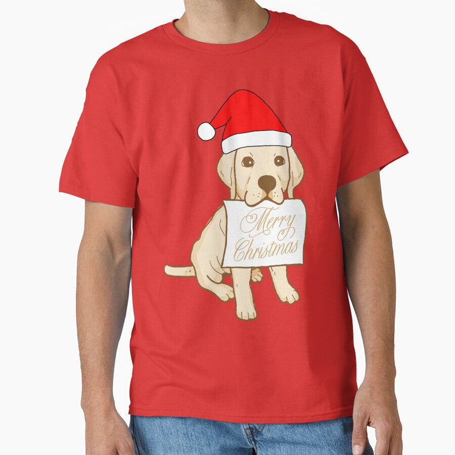 Cute Labrador Puppy With Santa Claus' Hat 2 - Merry Christmas, Perfect For Animal Lovers by Olivvier