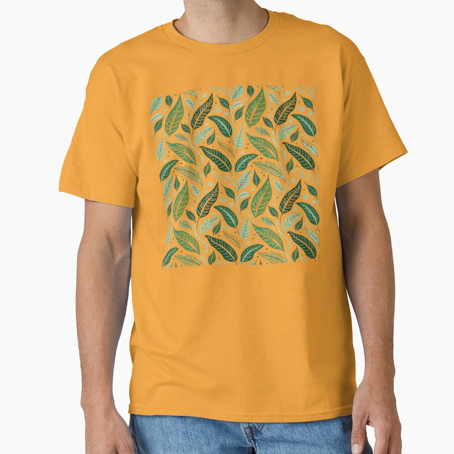 Enchanted Green Foliage – Whimsical Botanical Leaves Seamless Pattern by Mousy17