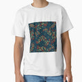 Copy of Copy of Holly Jolly Greens ;  Red Fruits & Yuletide Leaves on Mid Night Blue by PrintsByAnnJ