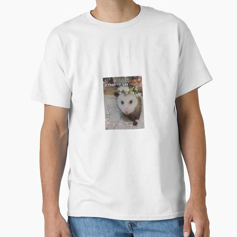 Yeah, I'm Gay - Opossum Meme Funny Print by BlossomPossumPrints