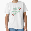 It’s time to start enjoying life again - Cherry Motivational Design Typography by TrashPandaShop