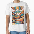 Retro 70s Landscape, Orange, Teal #5 by Prints and Lifestyle