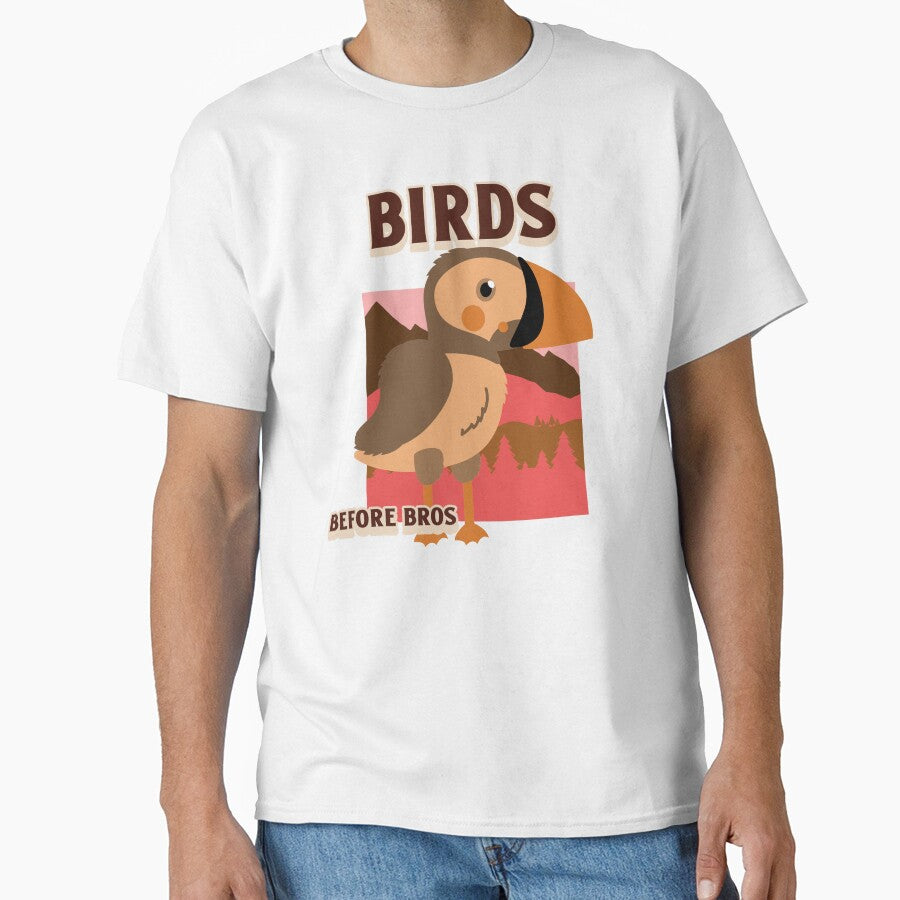 Birds Before Bros funny Bird Watching Women by Jane Pierce Art