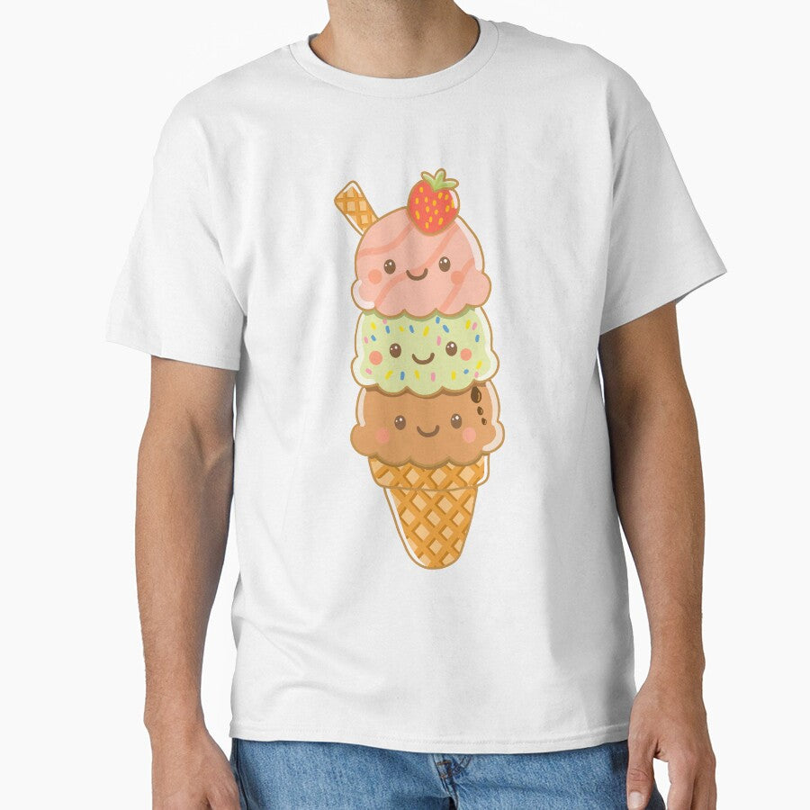 Kawaii Ice Cream Stack by TineHunterArt